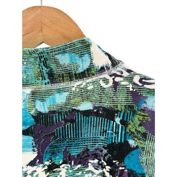 Chico's Additions Jacket Full Zip Size Large Stretch‎ Lightweight with Pockets - Picture 5 of 11